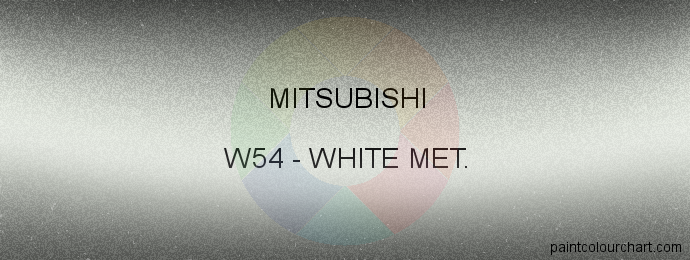Mitsubishi paint W54 White Met.