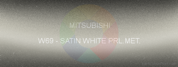 Mitsubishi paint W69 Satin White Prl.met.
