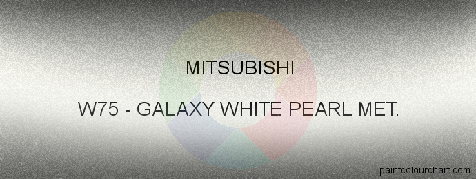Mitsubishi paint W75 Galaxy White Pearl Met.