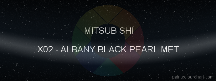 Mitsubishi paint X02 Albany Black Pearl Met.