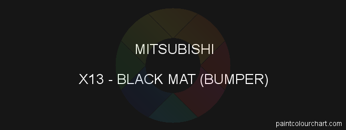 Mitsubishi paint X13 Black Mat (bumper)
