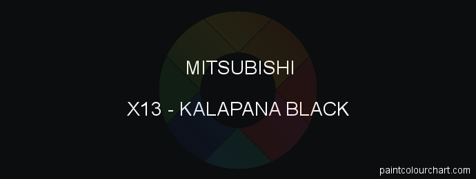 Mitsubishi paint X13 Kalapana Black