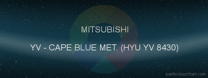 Mitsubishi paint YV Cape Blue Met. (hyu Yv 8430)