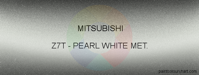 Mitsubishi paint Z7T Pearl White Met.