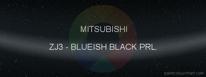 Mitsubishi paint ZJ3 Blueish Black Prl.