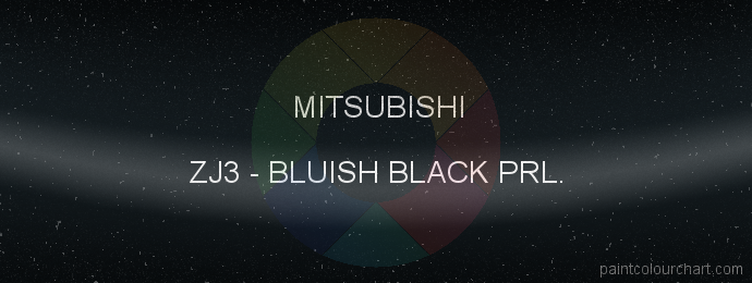 Mitsubishi paint ZJ3 Bluish Black Prl.