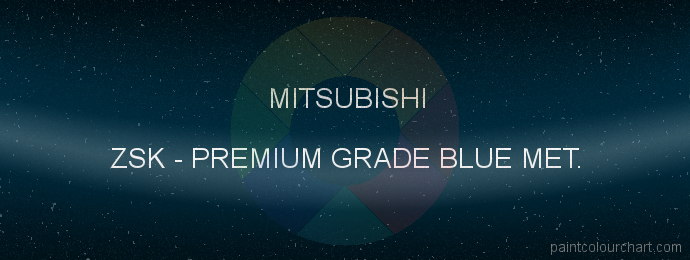 Mitsubishi paint ZSK Premium Grade Blue Met.