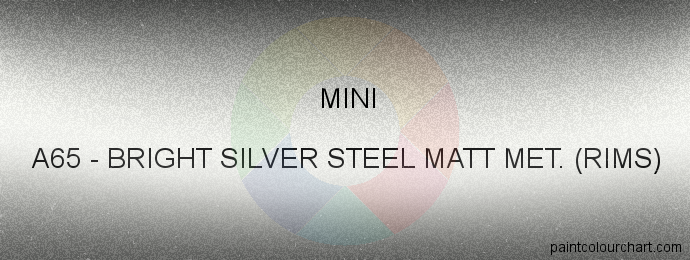 Mini paint A65 Bright Silver Steel Matt Met. (rims)