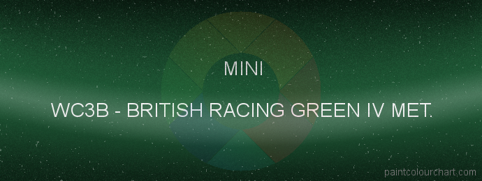 Mini paint WC3B British Racing Green Iv Met.