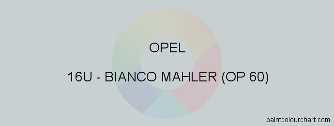Opel paint 16U Bianco Mahler (op 60)