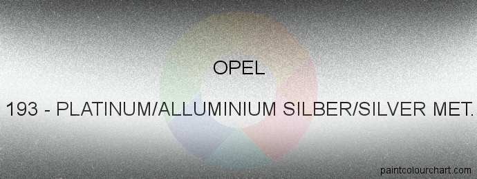 Opel paint 193 Platinum/alluminium Silber/silver Met.