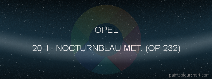 Opel paint 20H Nocturnblau Met. (op 232)