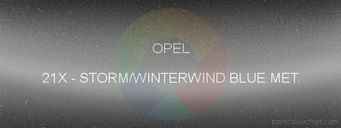 Opel paint 21X Storm/winterwind Blue Met.