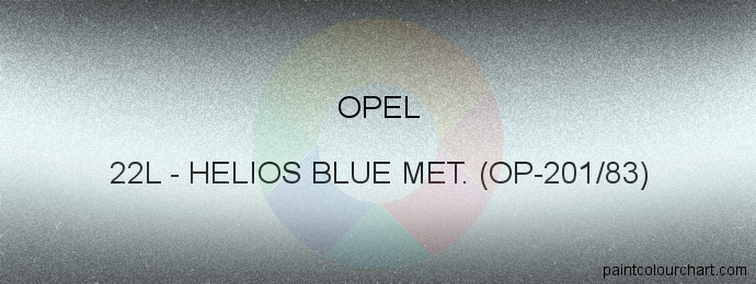 Opel paint 22L Helios Blue Met. (op-201/83)