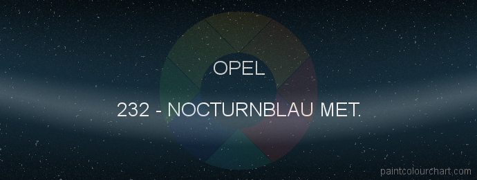 Opel paint 232 Nocturnblau Met.