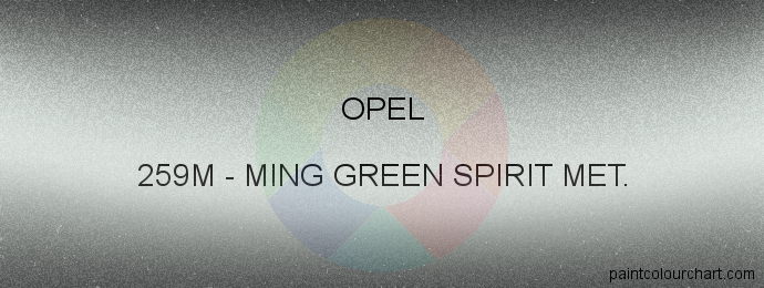 Opel paint 259M Ming Green Spirit Met.