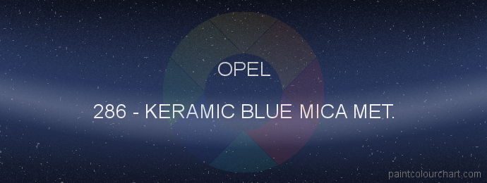 Opel paint 286 Keramic Blue Mica Met.
