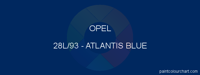 Opel paint 28L/93 Atlantis Blue