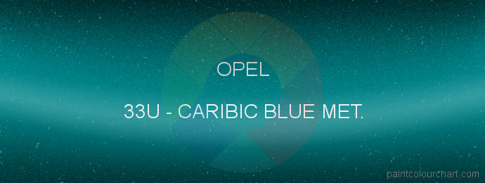 Opel paint 33U Caribic Blue Met.
