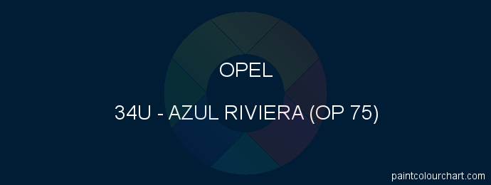 Opel paint 34U Azul Riviera (op 75)