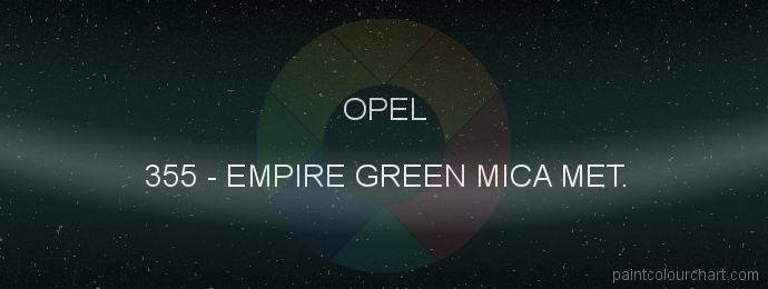 Opel paint 355 Empire Green Mica Met.