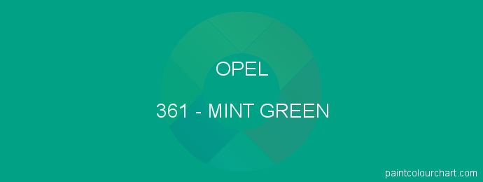 Opel paint 361 Mint Green