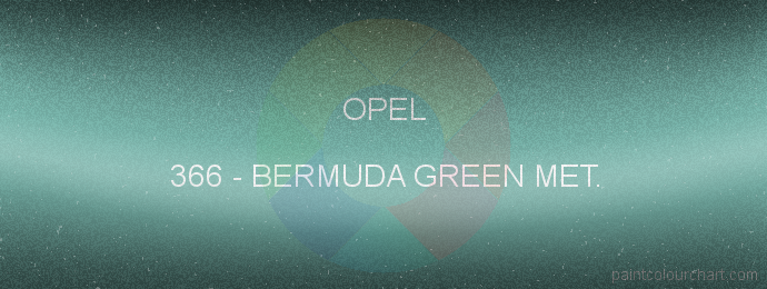 Opel paint 366 Bermuda Green Met.