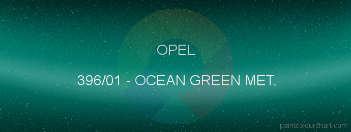 Opel paint 396/01 Ocean Green Met.