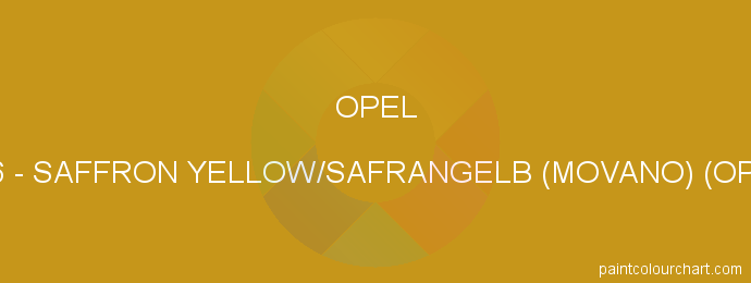Opel paint 396 Saffron Yellow/safrangelb (movano) (op 98
