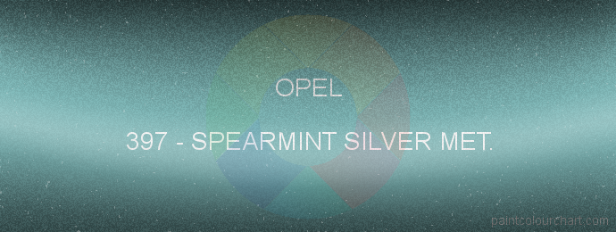 Opel paint 397 Spearmint Silver Met.