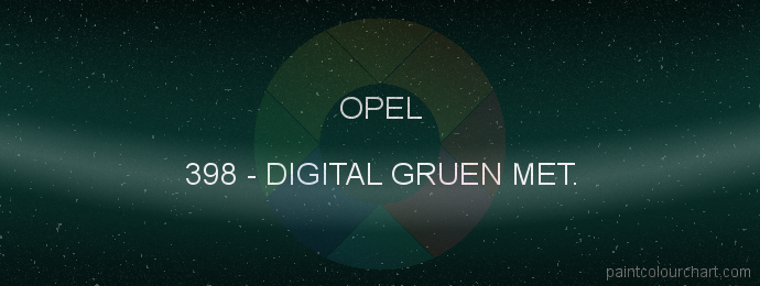 Opel paint 398 Digital Gruen Met.