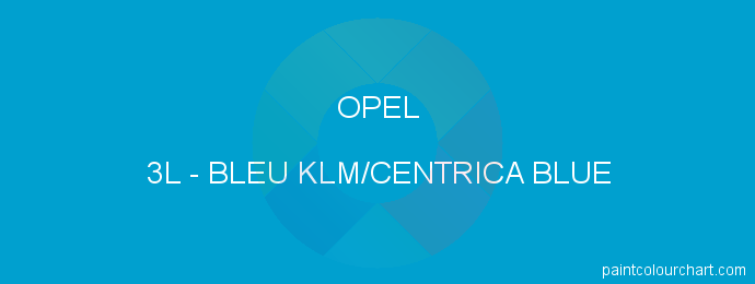 Opel paint 3L Bleu Klm/centrica Blue