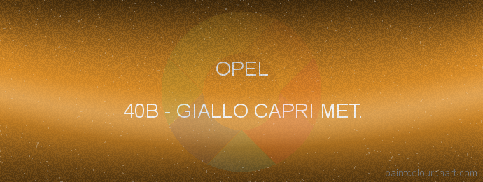 Opel paint 40B Giallo Capri Met.