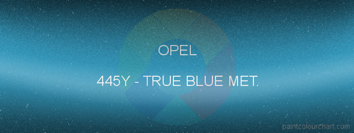 Opel paint 445Y True Blue Met.