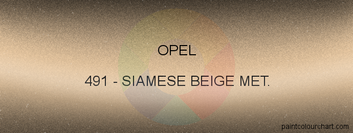Opel paint 491 Siamese Beige Met.
