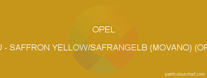 Opel paint 53U Saffron Yellow/safrangelb (movano) (op 98