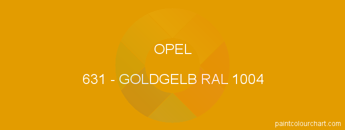 Opel paint 631 Goldgelb Ral 1004
