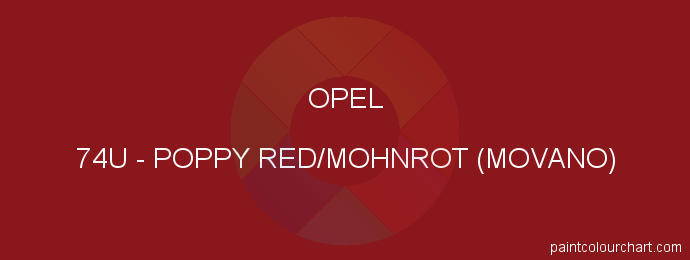 Opel paint 74U Poppy Red/mohnrot (movano)