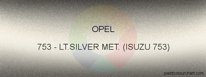 Opel paint 753 Lt.silver Met. (isuzu 753)