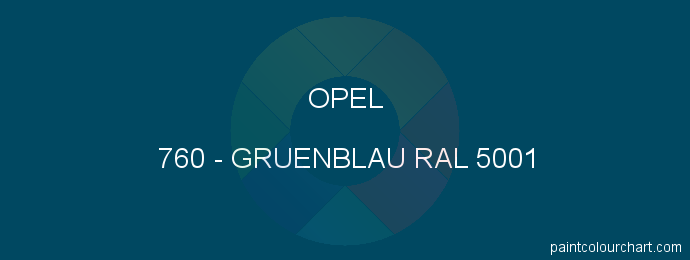 Opel paint 760 Gruenblau Ral 5001