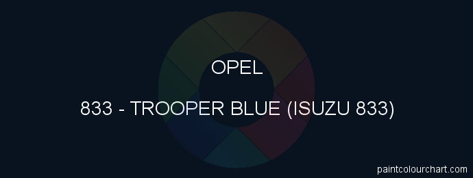 Opel paint 833 Trooper Blue (isuzu 833)