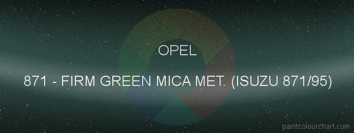 Opel paint 871 Firm Green Mica Met. (isuzu 871/95)