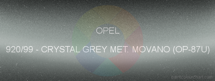 Opel paint 920/99 Crystal Grey Met. Movano (op-87u)