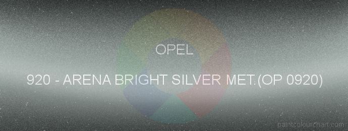 Opel paint 920 Arena Bright Silver Met.(op 0920)