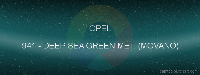 Opel paint 941 Deep Sea Green Met. (movano)