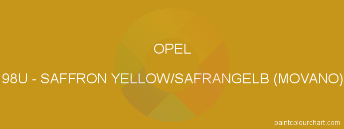 Opel paint 98U Saffron Yellow/safrangelb (movano)