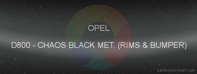 Opel paint D800 Chaos Black Met. (rims & Bumper)