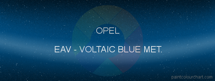 Opel paint EAV Voltaic Blue Met.