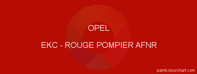 Opel paint EKC Rouge Pompier Afnr