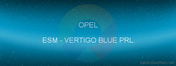 Opel paint ESM Vertigo Blue Prl.